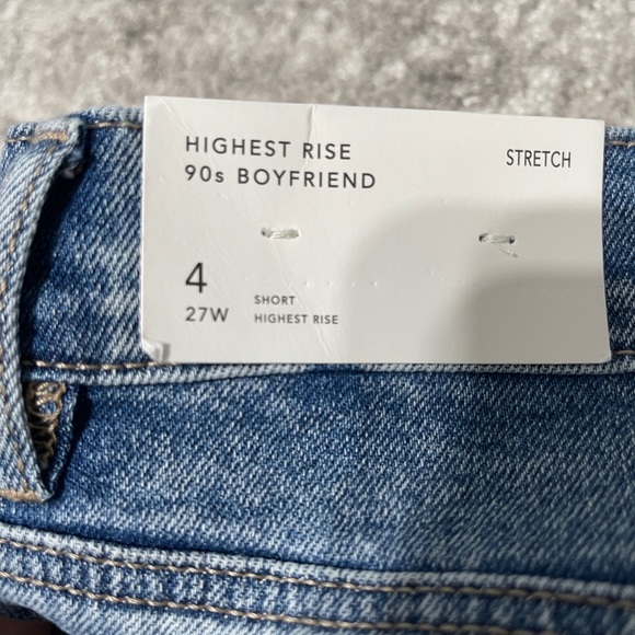 NEW 90s boyfriend ripped jeans, size 4 - Picture 5 of 5